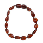 Amber Teething Bracelet for Teething Babies and Toddlers (Dark Cherry)