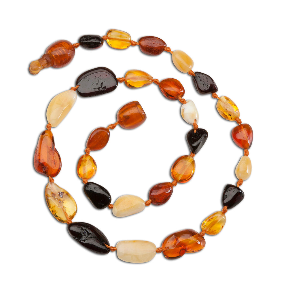 24-Piece Amber Teething Necklace Package with Display