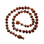 Amber Teething Necklace for Teething Babies or Toddlers (Dark Cognac)