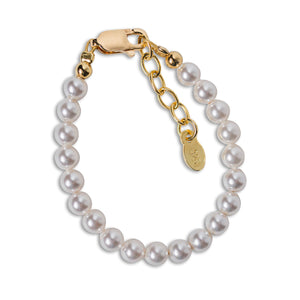 Audrey - 14K Gold-Plated Pearl Bracelet with Simulated Pearls