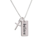 Sterling Silver Believe Necklace for Little Girls First Communion