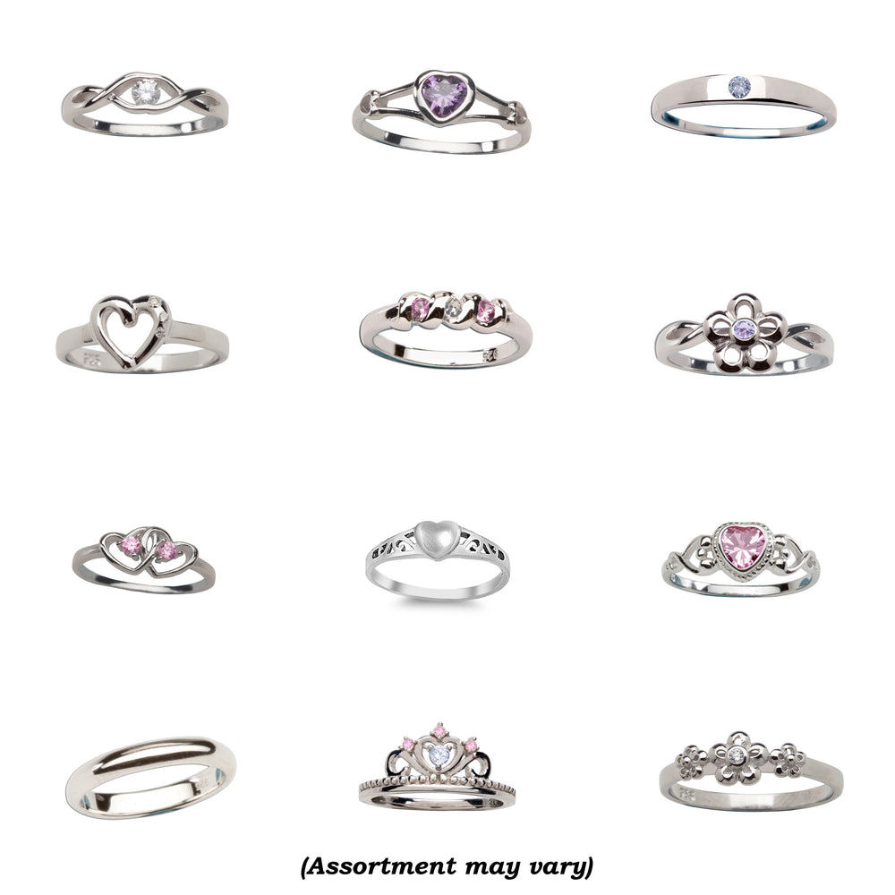 12-Piece Sterling Silver Baby Ring Assortment