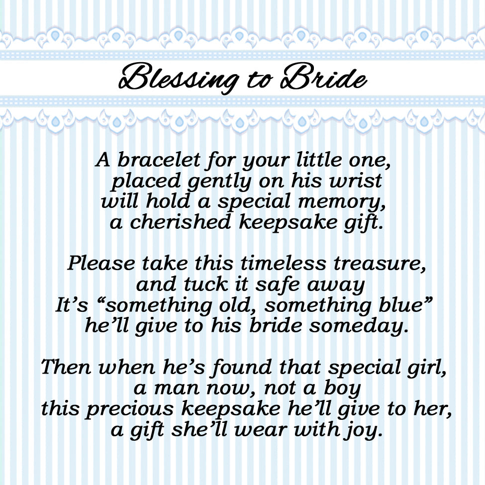 TC-Blessing-B-Boy - Boy's Blessing to Bride Sterling Silver Christening Bracelet