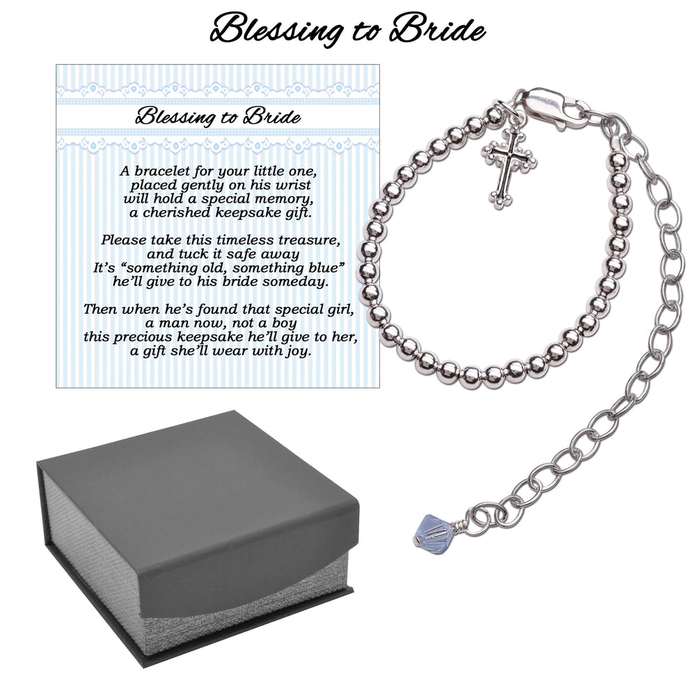 TC-Blessing-B-Boy - Boy's Blessing to Bride Sterling Silver Christening Bracelet