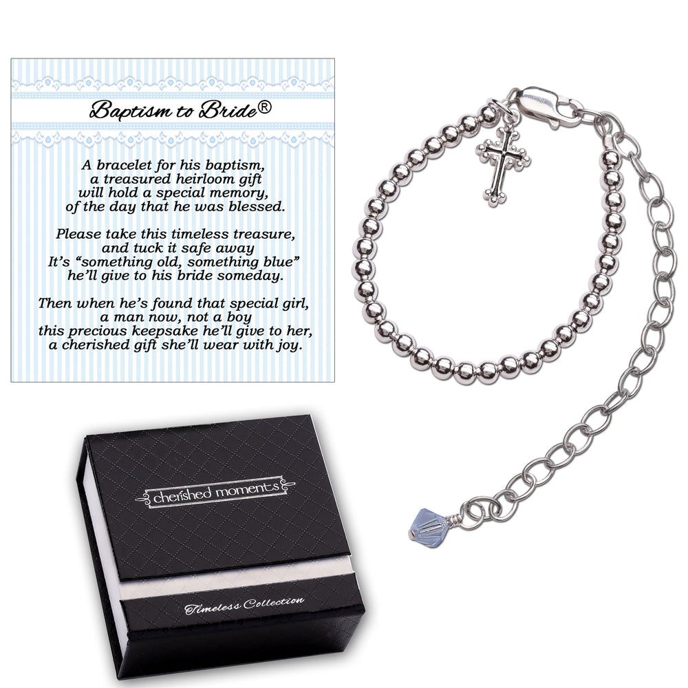 TC-Baptism-B-Boy - Boy's Baptism to Bride® Sterling Silver Baptism Bracelet