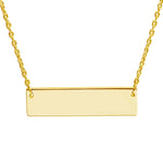 14K Gold-Plated Children's or Women's Bar Necklace