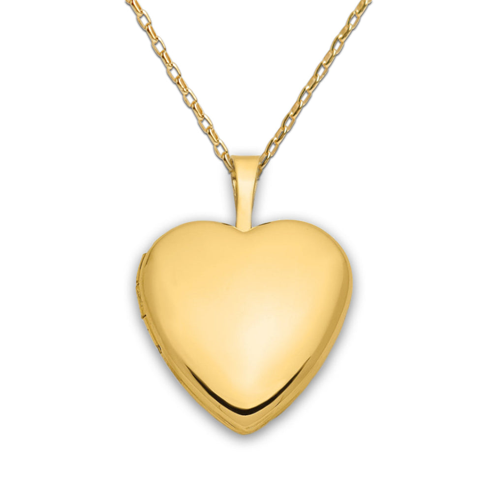 14K Gold-Plated Children's Heart Locket Necklace