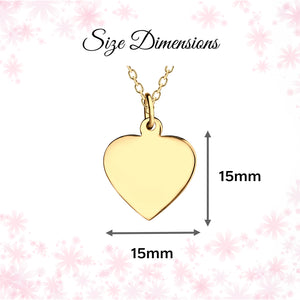 14K Gold-Plated Heart with CZ Heart Necklace