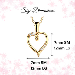 14K Gold Plated Children's Open Heart Necklace for Girls