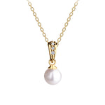 14K Gold-Plated Children's White Pearl Necklace