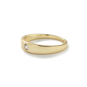 14K Gold-Plated Baby Ring with CZ for Kids