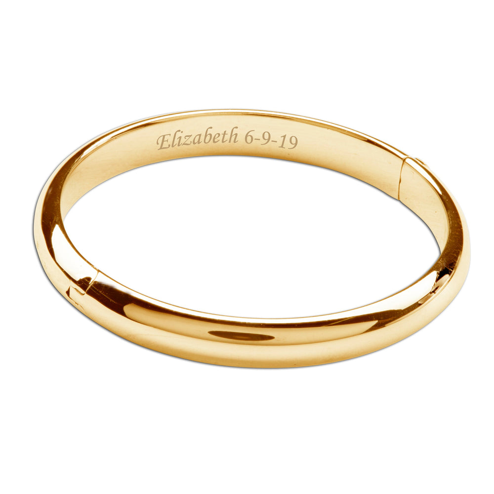 GP-Bangle (Classic) - Gold-Plated Bangle Bracelet for Babies and Kids