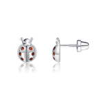 Sterling Silver Kid's Ladybug Earrings