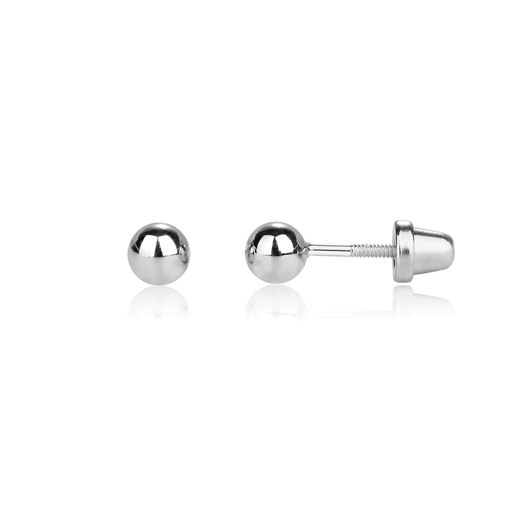 Sterling Silver Silver Ball Stud Earrings