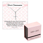 Timeless Sterling Silver Infinity Cross Necklace First Communion Gift for Girls